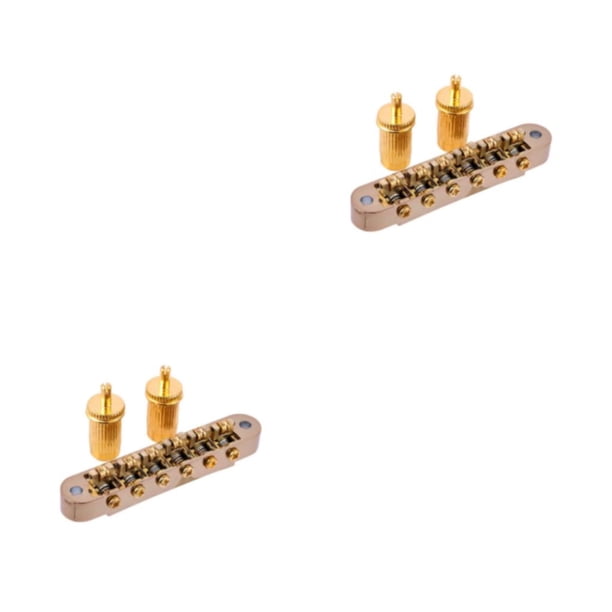 Wosthever Guitarra Roller Saddle Bridge Bridges Accesorios Juego de reemplazo Lock Tail-Piece Tailpiece para guitarras eléctricas Type2 NO2
