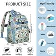 thumbnail image 6 of Boston Terriers and Flowers Backpack for School,Cute School Bag,Schoolbag with Adjustable Shoulder Straps & Padded Back,15.25"x11.5"x5.25", 6 of 6