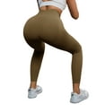 thumbnail image 3 of INSPIRE CHIC Women's High Waisted Leggings Tummy Control Cycling Running Workout Pants S Brown, 3 of 5