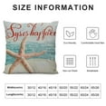 thumbnail image 5 of Embroidered Salty Kisses Starfish Wishes Petite Size Accent Throw Pillow Decorative  Beach Inspirational Quote Ocean Coastal Small Throw Accent Seashore Pillow Decor Decoration, 5 of 5