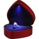 thumbnail image 1 of BRIGHTFUFU Caja de anillo en forma de corazón con estuche de joyería ligera para la propuesta de compromiso de la boda, 1 of 7