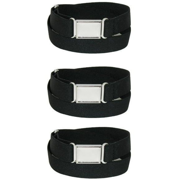 CTM Kids' Elastic Stretch Belt with Magnetic Buckle (Pack of 3)