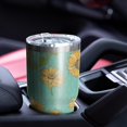 thumbnail image 4 of 30oz Blue Sunflower Polka Dot Pattern Tumblers Stainless Steel Tumbler with Lid and Straw,Vacuum Insulated Double Wall Travel Tumbler Cups Mug with Cleaning Brush for Coffee,Tea, 4 of 7