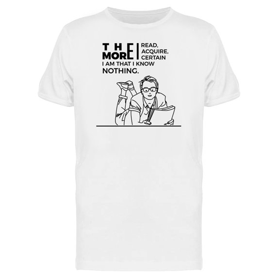The More I Read... Phrase Tee Men's -Image by Shutterstock