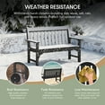 thumbnail image 3 of WestinTrends Malibu 3-Piece HDPE Outdoor Patio Furniture Couch and Coffee Table Set, Dark Green, 3 of 12