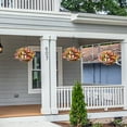 thumbnail image 5 of Artificial Hanging Flowers in Basket,Fake Daisy Plants Arrangement,inch Coconut Lining Basket Hanging Plant,Outdoor Indoor Patio Lawn Garden Porch Spring Decor (Dark Purple), 5 of 5
