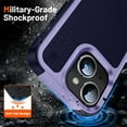 thumbnail image 2 of JTCASES for iPhone 14 Case, Hybird PC TPU Anti-slip, Shockproof  Bumper, Military Drop Resistant, Rugged Heacy Duty Full Body Protective Shell for iPhone 14, Slim Fit for Girls Men, Lightpurple, 2 of 8
