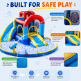 thumbnail image 3 of Neche Inflatable Water Slide, 106.59" x105.77" x54.78"Large Bounce House,Indoor/Outdoor Kids Bouncy Castle with 370W Blower, 3 of 7