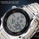 thumbnail image 3 of Reloj Digital Para Hombre, Aspecto Elegante, Luz Nocturna LED, Reloj De Pulsera Digital, Espejo De Cristal, 50 Metros De Profundidad Impermeable Para Viajes De Negocios, 3 of 7