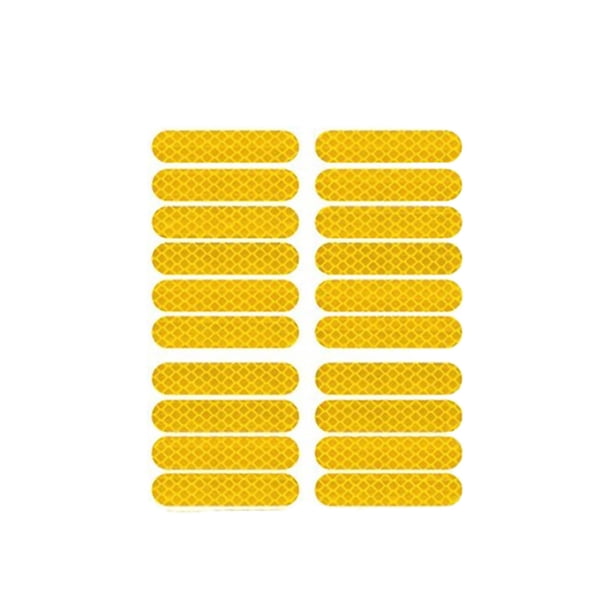 Soidarity Pegatina reflectante para patinete, Reflector impermeable, almohadilla de PVC, reemplazo de etiqueta de advertencia de luz resistente a la Bicicletas eléctricas Amarillo Soidarity OD000859-03