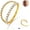 14k Gold Plated-CZ Double Hoop, variant on Triple/Double Hoop Nose Ring - G23 Titanium Septum Rings 16G/18G/20G CZ Nose Piercings Jewelry Conch Helix Daith Rook Tragus Cartilage Earring Hinged Nostril Piercing Gold/Black/Silver
