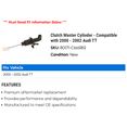 thumbnail image 2 of Clutch Master Cylinder - Compatible with 2000 - 2002 Audi TT 2001, 2 of 2