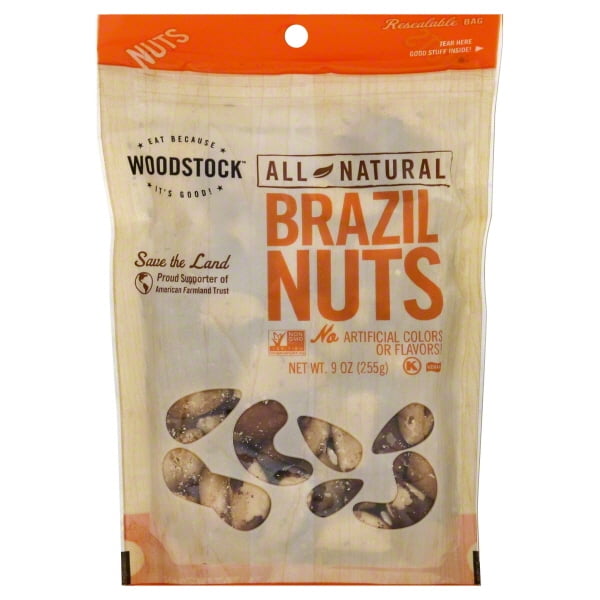 Woodstock Brazil Nuts Raw Case of 8 9 oz.