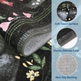 thumbnail image 5 of Nanan Area Rug 8'x10' Farmhouse Floral Area Rug, Washable Non Slip Low Pile Accent Rugs for Living Room Bedroom, Soft Foldable Carpet, Black, 5 of 6