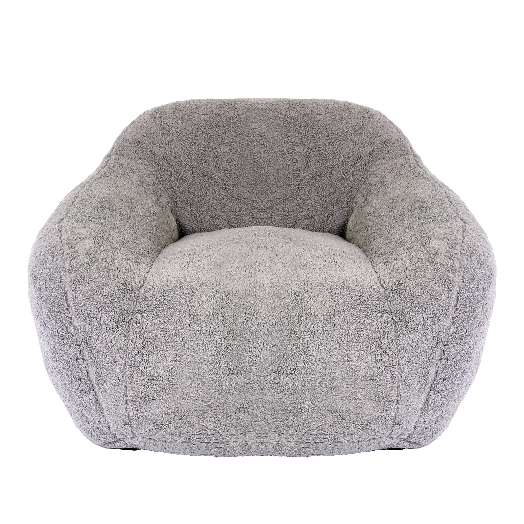 Kumix Bean Bag Chair, Comfy Beanbag Giant Bean Bag Chair for Adults with Spacious Design Bean Bag Couch with Armrest Large Bean Bag Chair with Memory Foam Filler for Living Room Bedroom, Gray