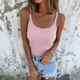 thumbnail image 2 of FAIWAD Tank Tops for Women Summer Sleeveless Ribbed Round Neck Slim Fitted Going out Tops Plus Size Layering Shirts, 2 of 8
