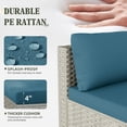 thumbnail image 6 of Amopatio 5 Pieces Patio Conversation Set, Outdoor Sectional PE Rattan Wicker Furniture Seat,Peacock Blue, 6 of 8
