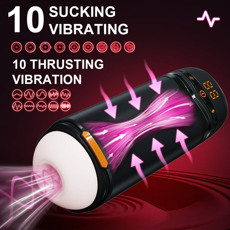 vibrating massager for men Male Masturbator Massager for Men with 10 Sucking & Thrusting Modes