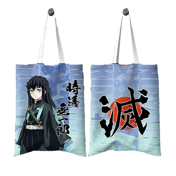 Shiyao Anime Demon Slayer Kamado Tanjirou Cosplay Canvas Bag Shopping Bags For Boys Girls School Bag Handbag H11 Walmart Com Walmart Com