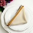 thumbnail image 2 of Eiden Linen, Gold Collection, Set of 6, Cloth Napkins, Champagne with Gold Trim, 2 of 7