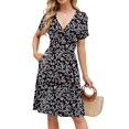 thumbnail image 1 of Vestido Naggoo Summer para mujer 2025 Beach Floral de manga corta, 1 of 6