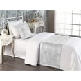 thumbnail image 2 of Geometric Bed Runner Set, Realistic Style Illustrated Digital Tetragonal Brick Looking Artwork Print, Decorative Bedding Scarf & a Pillow Sham for Hotels Homes, Twin, Pale Grey, by Ambesonne, 2 of 3