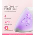 thumbnail image 2 of Melodysusie Starter-Friendly Mini LED UV Nail Lamp with 2 Timers, Pocket-Sized for Handheld & Desktop Use, P-ART04 UV Light for Gel Nail Especially Instant Nails,White, 2 of 6