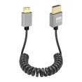 thumbnail image 1 of Câble HDMI vers HDMI Enroulé, Câble HDMI Ultra Fin, 18Gbps 3D 4K/60Hz Haute Vitesse, Supporte 3D, pour Caméra Reflex, Caméscope, HDTV, Ordinateur Portable (Droit), 1 of 4