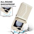 thumbnail image 4 of for Samsung Galaxy Z Flip 7 Elegant Case Wallet for Women, 4 Card Holder & Shoulder Strap & Wristlet Flip PU Leather Phone Case with RFID Blocking for Samsung Galaxy Z Flip 7, Beige, 4 of 9