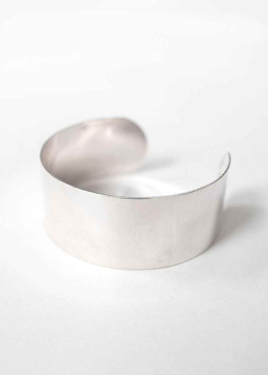 Floral Corsage Bracelet - Lela Flower Cuff- Silver