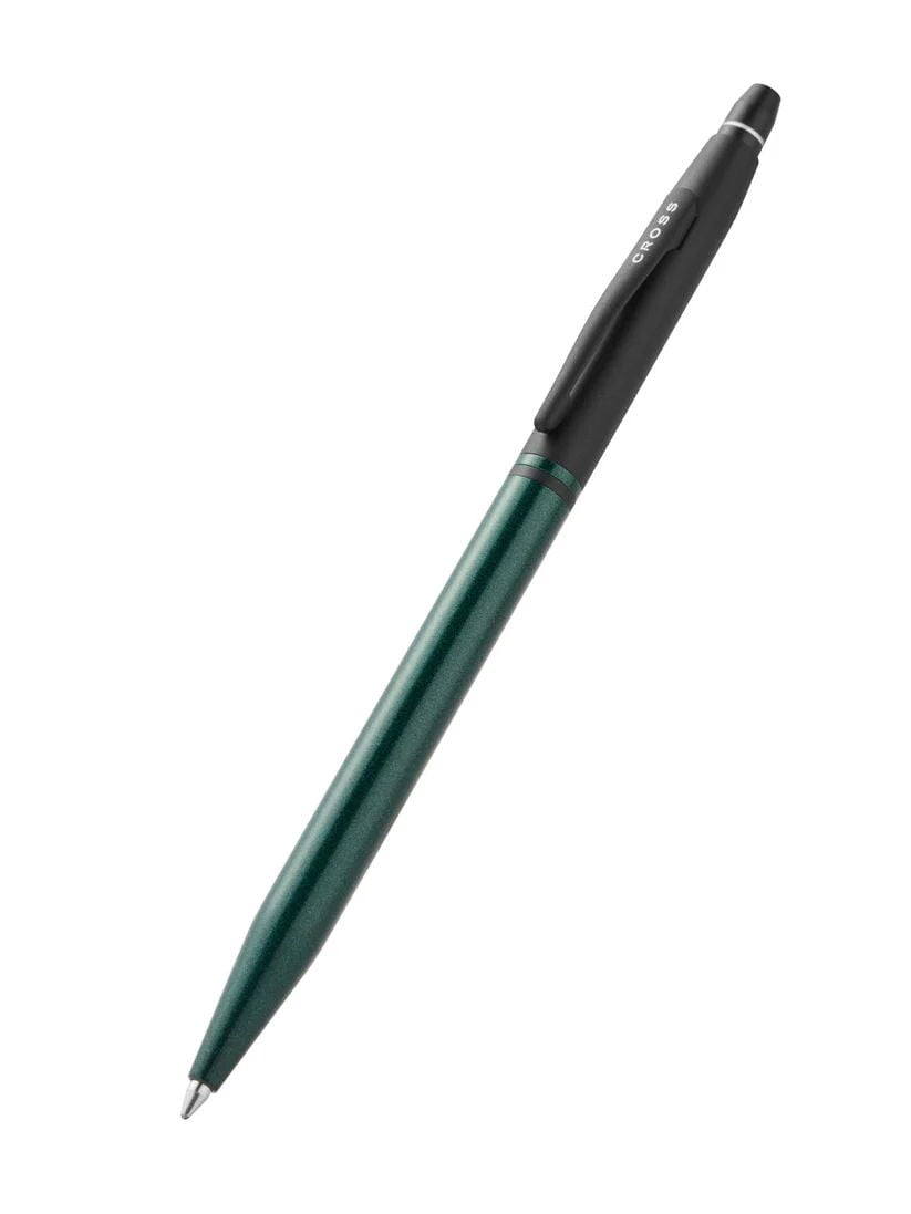 Cross Click™ Tuxedo Satin Metallic Green with Black Appointments Ballpoint Pen