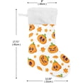 thumbnail image 2 of Coolnut Halloween Pumpkin Christmas Stocking 1pc, Large Fireplace Xmas Hanging Stockings with Plush Cuff for Family Holiday Party Decorations, 17.71"x 12.20", 2 of 7