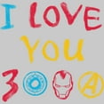thumbnail image 2 of Marvel Iron Man I Love You 3000 Drawing  Graphic T-Shirt, 2 of 3