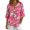 A-Pink, variant on MaFYtyTPR Women 3/4 Sleeve Shirt Fashion V-Neck Printed Button Lightweight Casual Tunic Top for Office Daily Wear A-Pink L