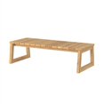 thumbnail image 2 of Modern Solid Wood Outdoor Slat-Top Coffee Table - Natural, 2 of 6