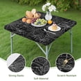 thumbnail image 4 of Halloween Spider Web Pattern Square Fitted Tablecloth with Elastic Edge,Square Table Cover,Washable Elastic Table Cover for Home Kitchen Party Decor 34"x34", 4 of 6