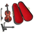 thumbnail image 2 of Miniature Violin Model, Mini Violin Model Miniature Violin Model With Stand Case Dollhouse Accessories Mini Musical Instrument Decor Gift Miniature Wooden Violin Model, 2 of 8