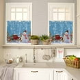 thumbnail image 4 of Christmas Snowman Kitchen Curtains and Valances Set, Xmas Tree Snowflake Winter Truck Blue Rod Pocket Window Valance 18 Inch Window Curtain Panels for Living Room Bedroom Laundry, 27.5x36in, 3 Pieces, 4 of 7
