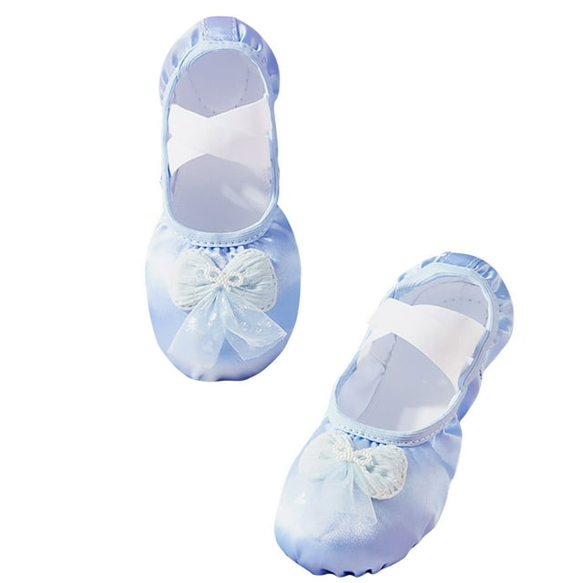 RXMEKW Chaussures de Danse pour Filles avec Semelles Souples et Bride Ajustable, Pantoufles de Ballet en Satin pour la Pratique, l'Entraînement et les Récitals