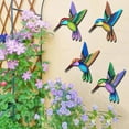 thumbnail image 5 of Colorful Metal Hummingbird Wall Art Wall Decor Vibrant Outdoor Garden Decor, 5 of 8