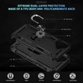 thumbnail image 2 of Entronix Heavy Duty Rugged Case for iPhone 16 Plus, Shockproof Kickstand Rotating Ring, Black, 2 of 6
