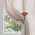 thumbnail image 3 of Two-Pack of Terracotta Magnetic Tiebacks - Elegant Leaf Pattern in Resin - Functional Accessories for Curtains and Drapes, 3 of 6