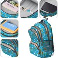 thumbnail image 4 of Excavator and Tree Blue Pattern Cute School Backpack Bag with Padded Back and Adjustable Shoulder Straps 16.9 X 12.6 X 5.9 Inches, 4 of 5