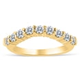 thumbnail image 1 of 1/2ctw Chevron Diamond Wedding Band in 10k Yellow Gold, 1 of 2
