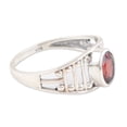 thumbnail image 2 of NOVICA Artisan Handmade Garnet Single Stone Ring .925 Sterling Silver with Onecarat India Birthstone Gemstone 'Vibrant Dazzle', 2 of 6