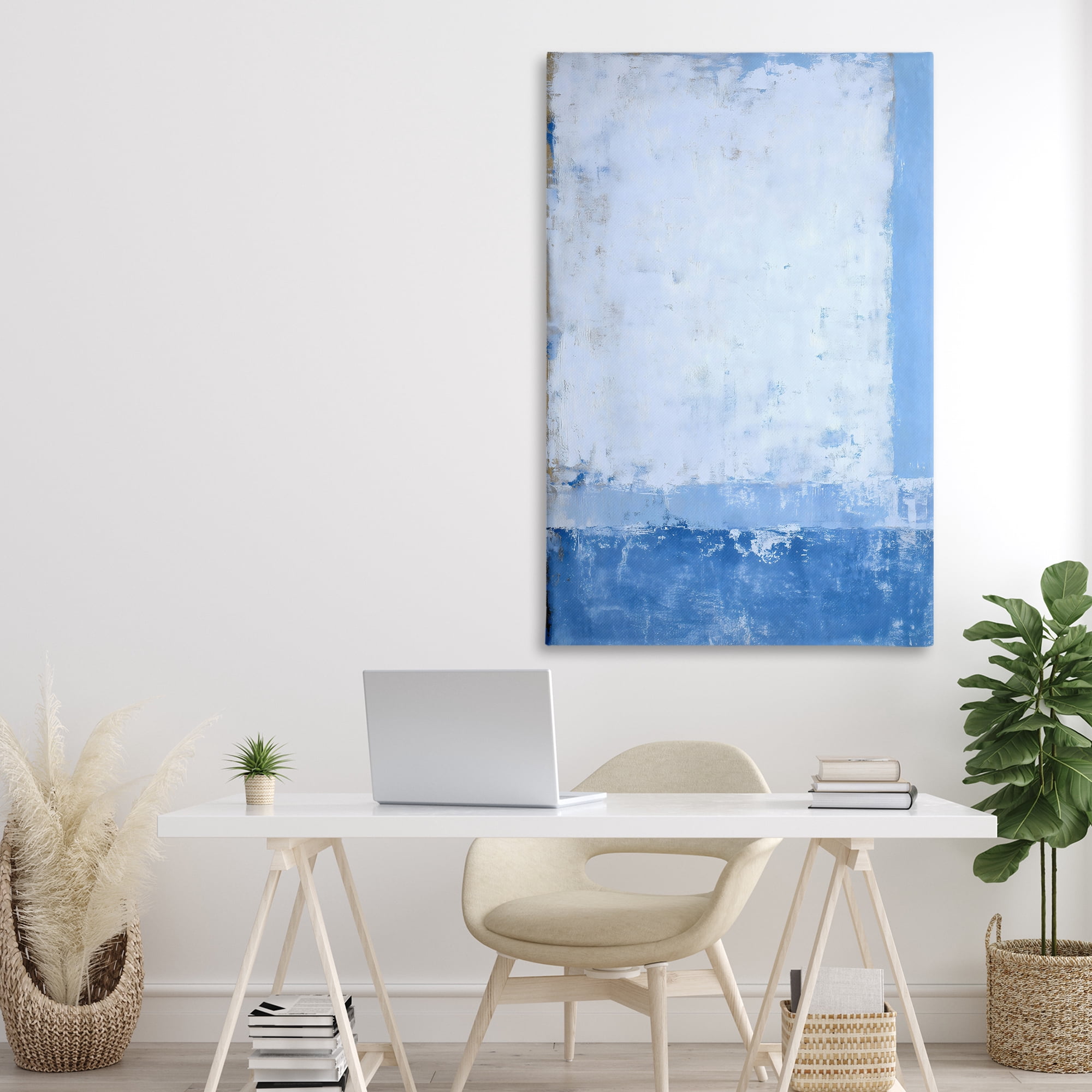 Stupell Industries Blue & White Abstract Canvas Wall Art, design by Gina Kelly