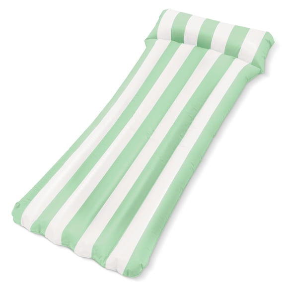 Sun's Out Pool Lounger 70" Inflatable Raft with Built-In Pillow for Ages 14 