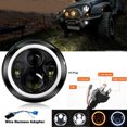 thumbnail image 1 of 7" LED Headlights Ring Angel Eyes Fog Light, CREE LED Chip, Hi/Lo Beam with DRL Amber Turn Signal Light(1PCS), 1 of 8