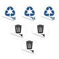 thumbnail image 1 of BRIGHTFUFU 6Set Recycling Bin Stickers White PVC Simple Design for Household Users, 1 of 6