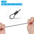 thumbnail image 3 of Security Steel Cable with 3 Digit Combination Lock, 4.9'/1.5M Coated Safety Wire Rope Double Loop Padlock, Black, 3 of 7
